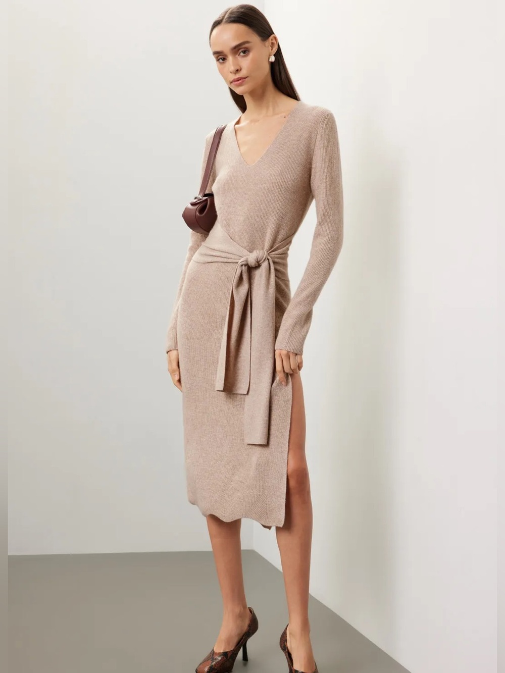 TOCCIN RIBBED WOOL CASHMERE DRESS